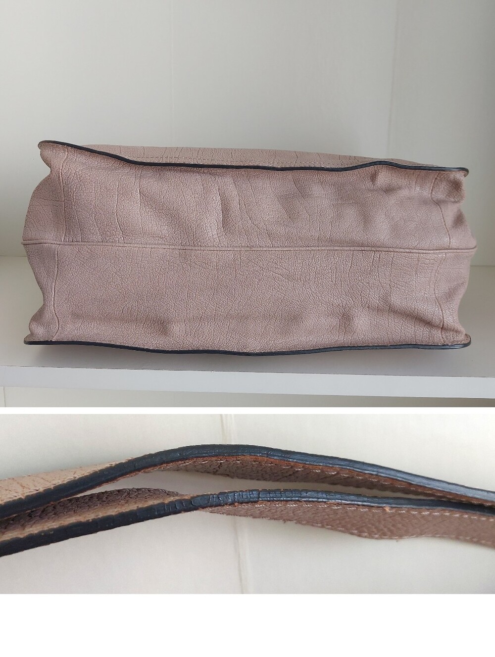 CHLOE Kathleen Nude Mauve Beige Satchel Bag - Picture 10 of 16